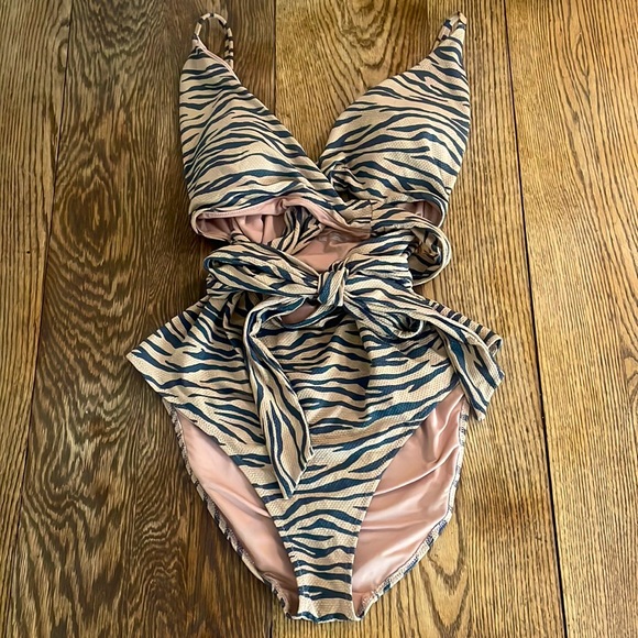 Aerie One Piece Wrap Around Tie Swim Suit - Long - Picture 1 of 5